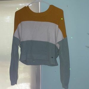 multicolored cropped sweater